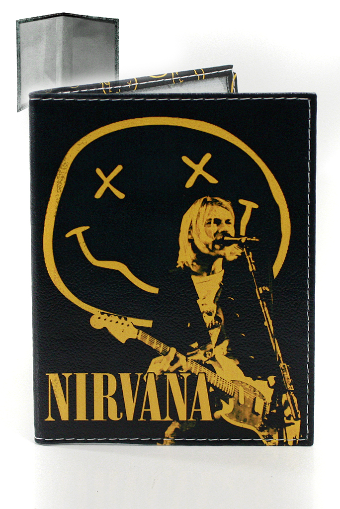 Обложка на паспорт RockMerch Nirvana - фото 1 - rockbunker.ru