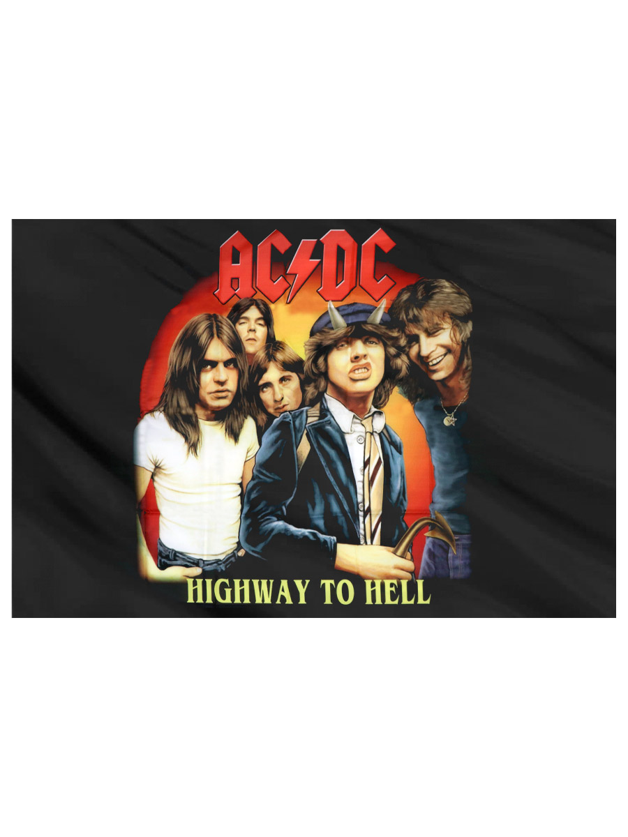 Флаг AC DC Highway To Hell - фото 2 - rockbunker.ru