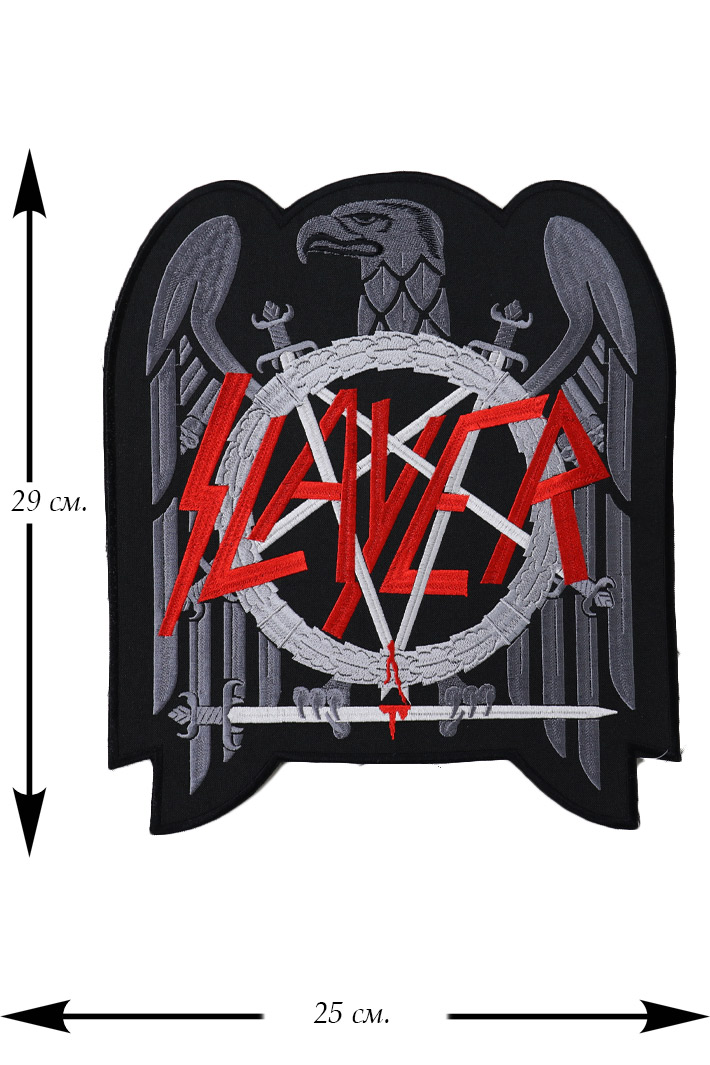 Нашивка с вышивкой Slayer - фото 1 - rockbunker.ru