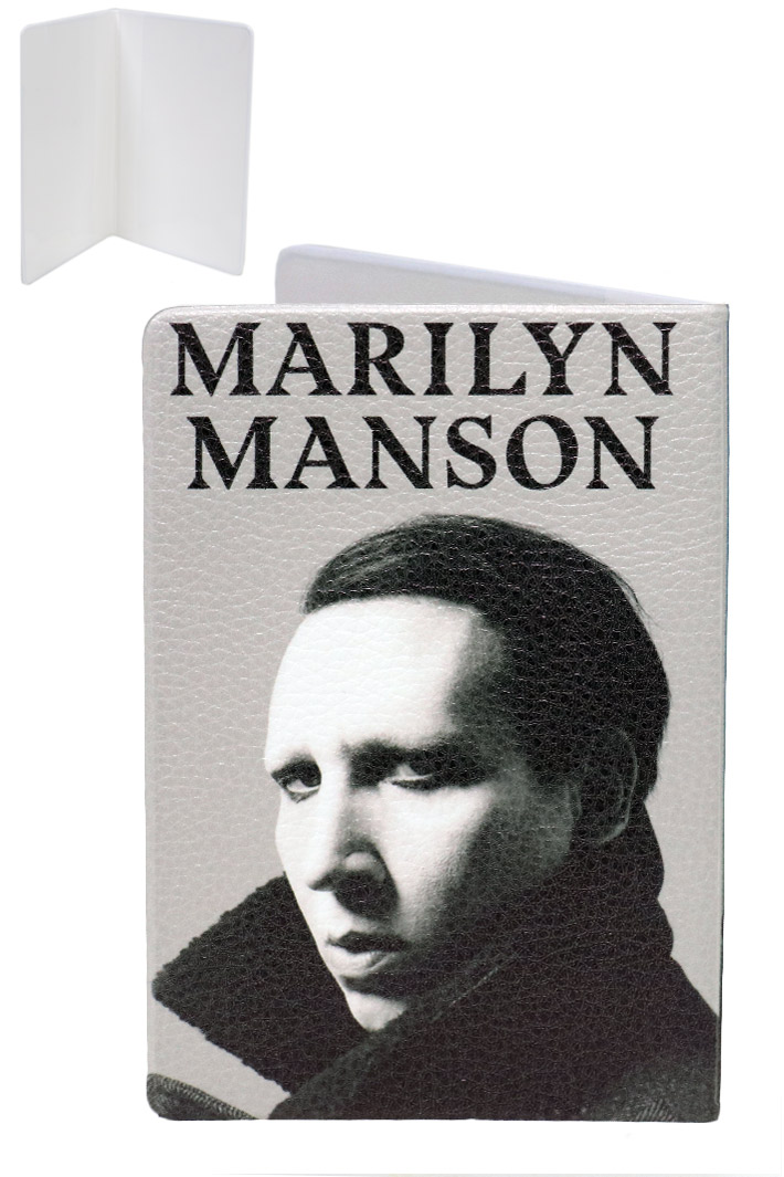 Обложка на паспорт RockMerch Marylin Manson - фото 2 - rockbunker.ru