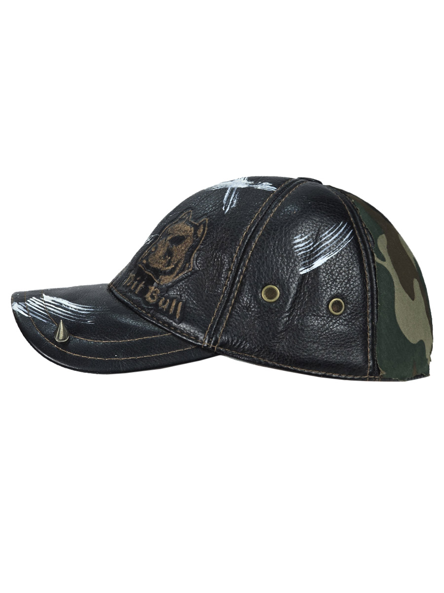 Кепка кастомная кожаная Trible - фото 3 - rockbunker.ru