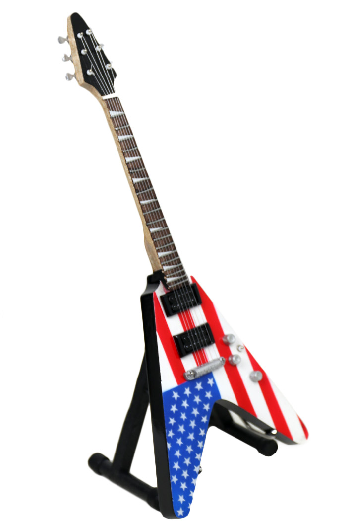 Сувенирная копия электрогитары американский флаг - фото 3 - rockbunker.ru