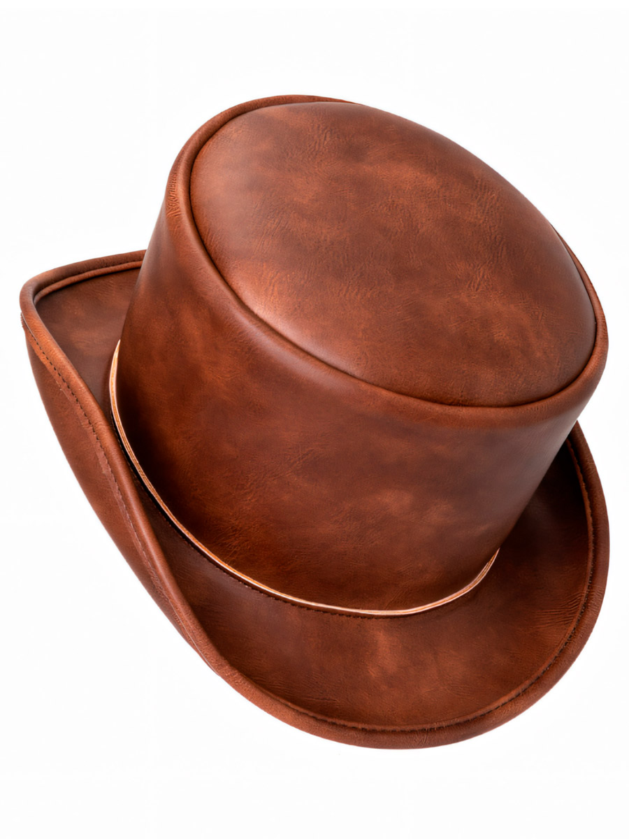 Стимпанк Шляпа Коричневая - фото 1 - rockbunker.ru