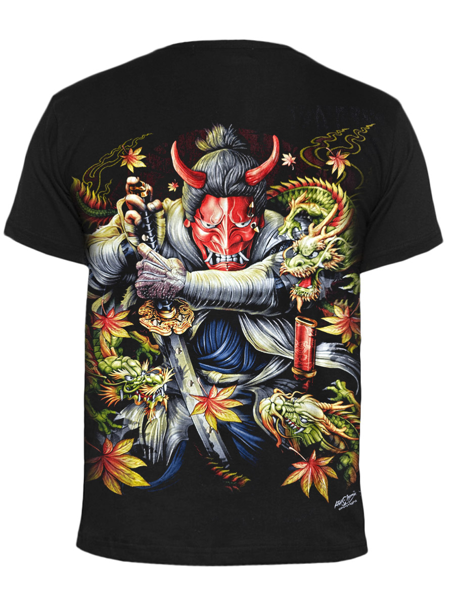 Футболка Rock Chang Demon Samurai Dragon - фото 3 - rockbunker.ru