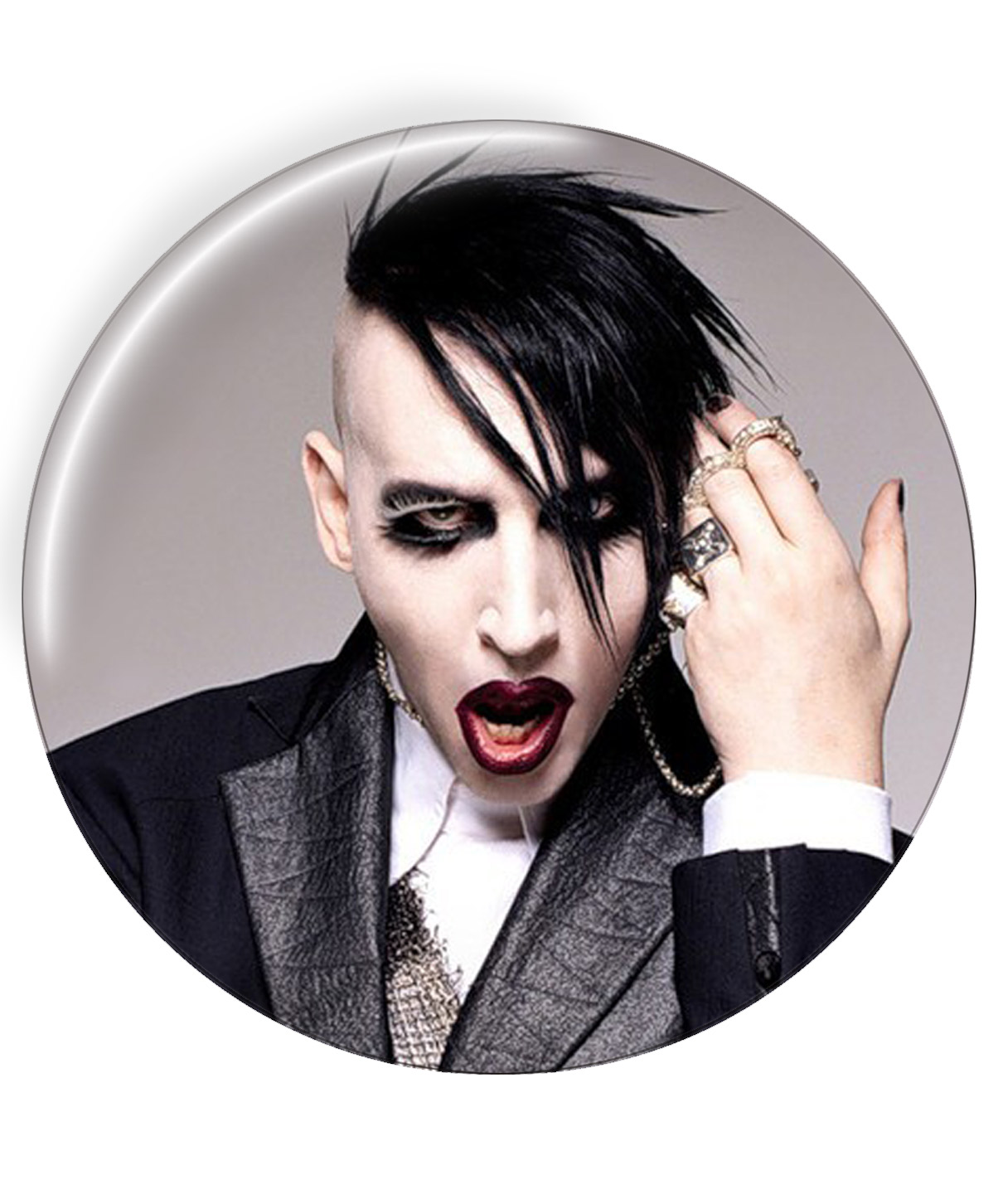 Значок RockMerch Marilyn Manson - фото 1 - rockbunker.ru