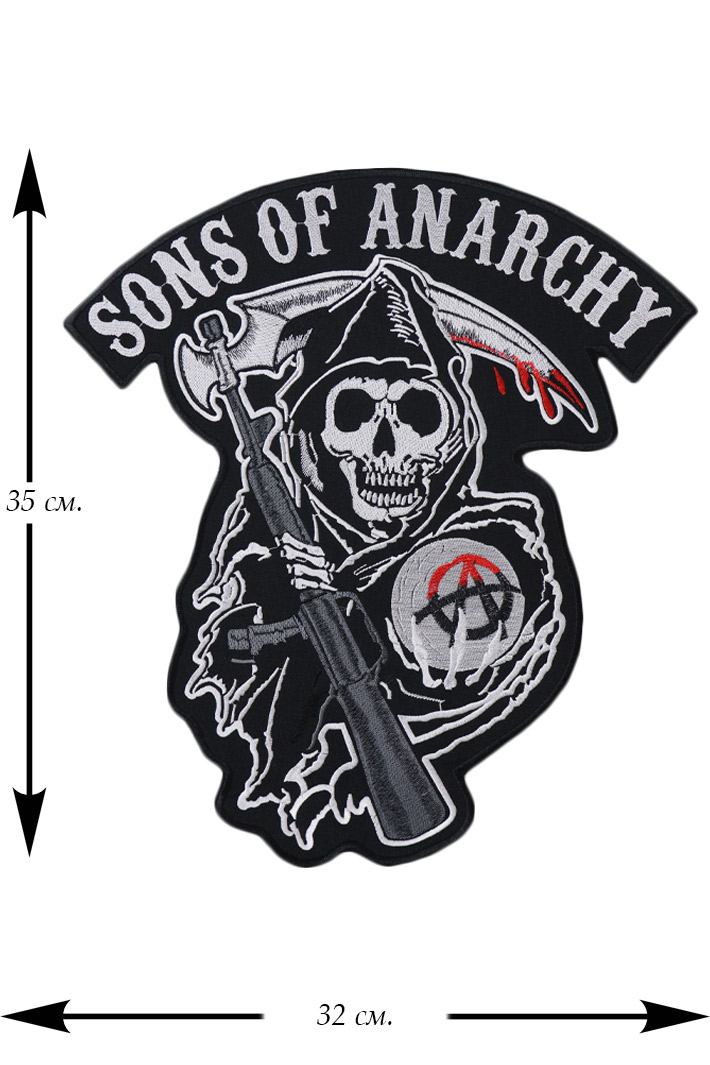 Нашивка с вышивкой Sons Of Anarchy - фото 1 - rockbunker.ru