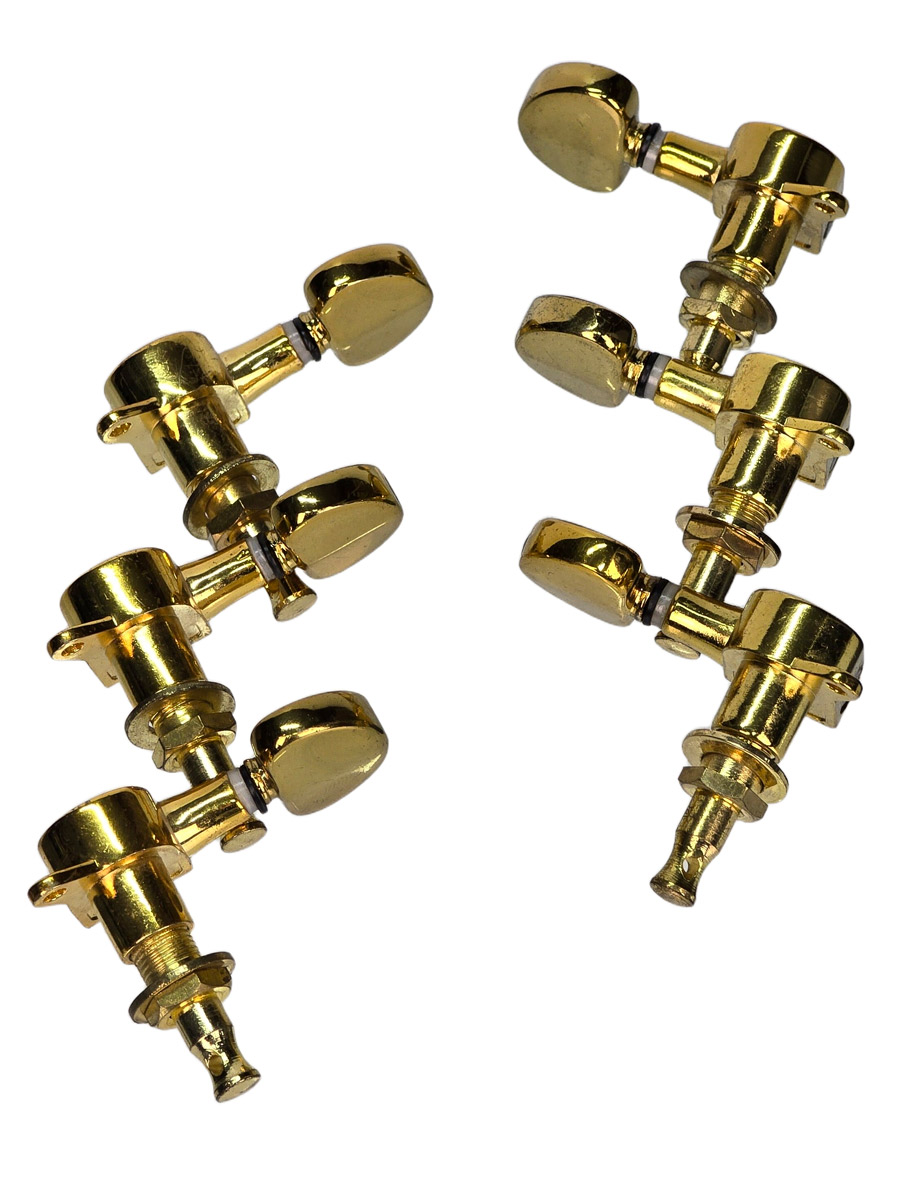 Колки для гитары хромированные золотые - фото 1 - rockbunker.ru