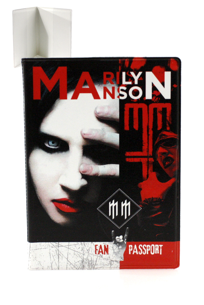Обложка на паспорт RockMerch Marilyn Manson - фото 1 - rockbunker.ru