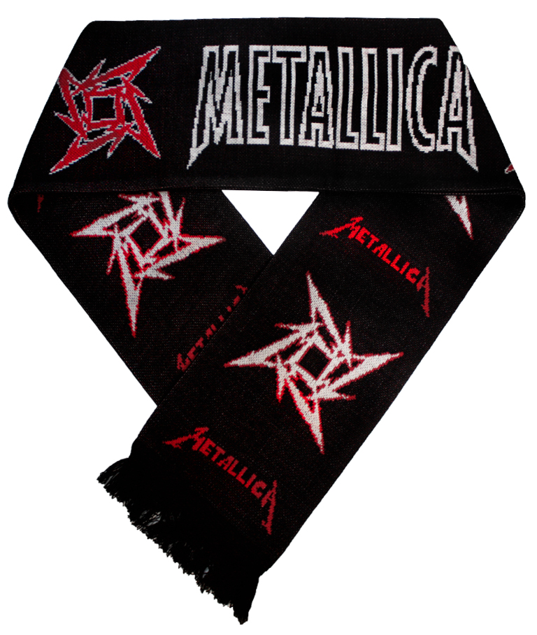 Шарф зимний Metallica - фото 1 - rockbunker.ru