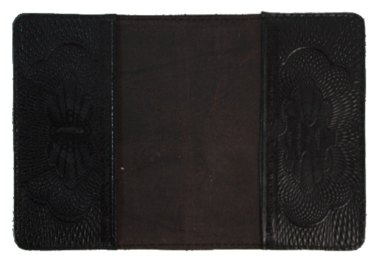 Обложка на паспорт Kawasaki кожаная тёмно-коричневая - фото 2 - rockbunker.ru