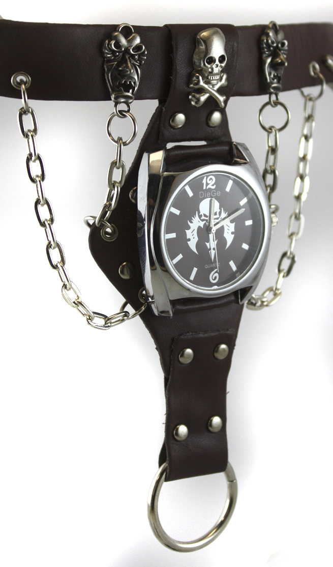 Часы наручные на слейв-браслете DieGe коричневый циферблат - фото 3 - rockbunker.ru