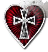 Серьга Alchemy Gothic E262 Sacred Heart - фото 1 - rockbunker.ru