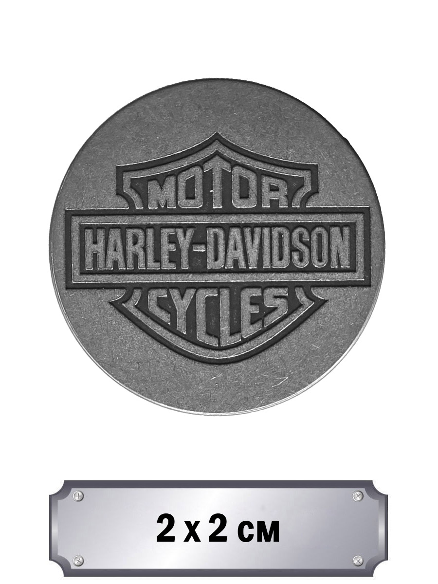 Значок с тиснением Harley Davidson - фото 1 - rockbunker.ru