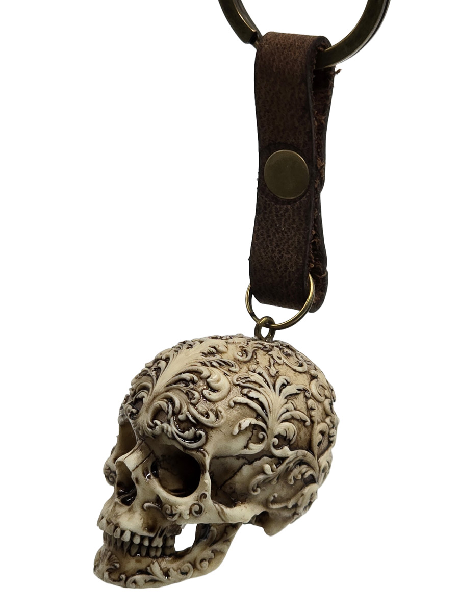 Брелок Череп с Узором - фото 2 - rockbunker.ru