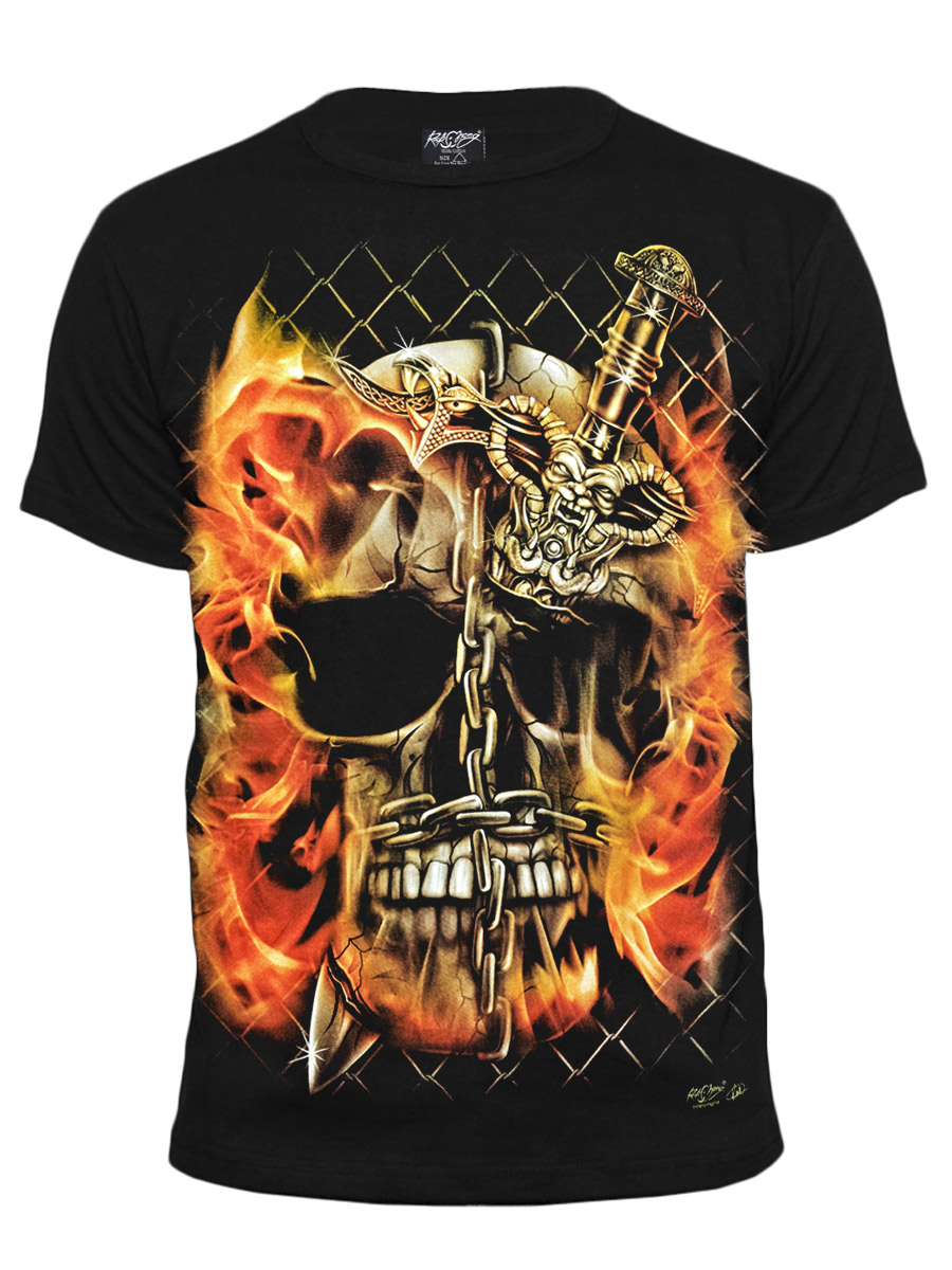Футболка Rock Chang Череп В Цепях - фото 1 - rockbunker.ru
