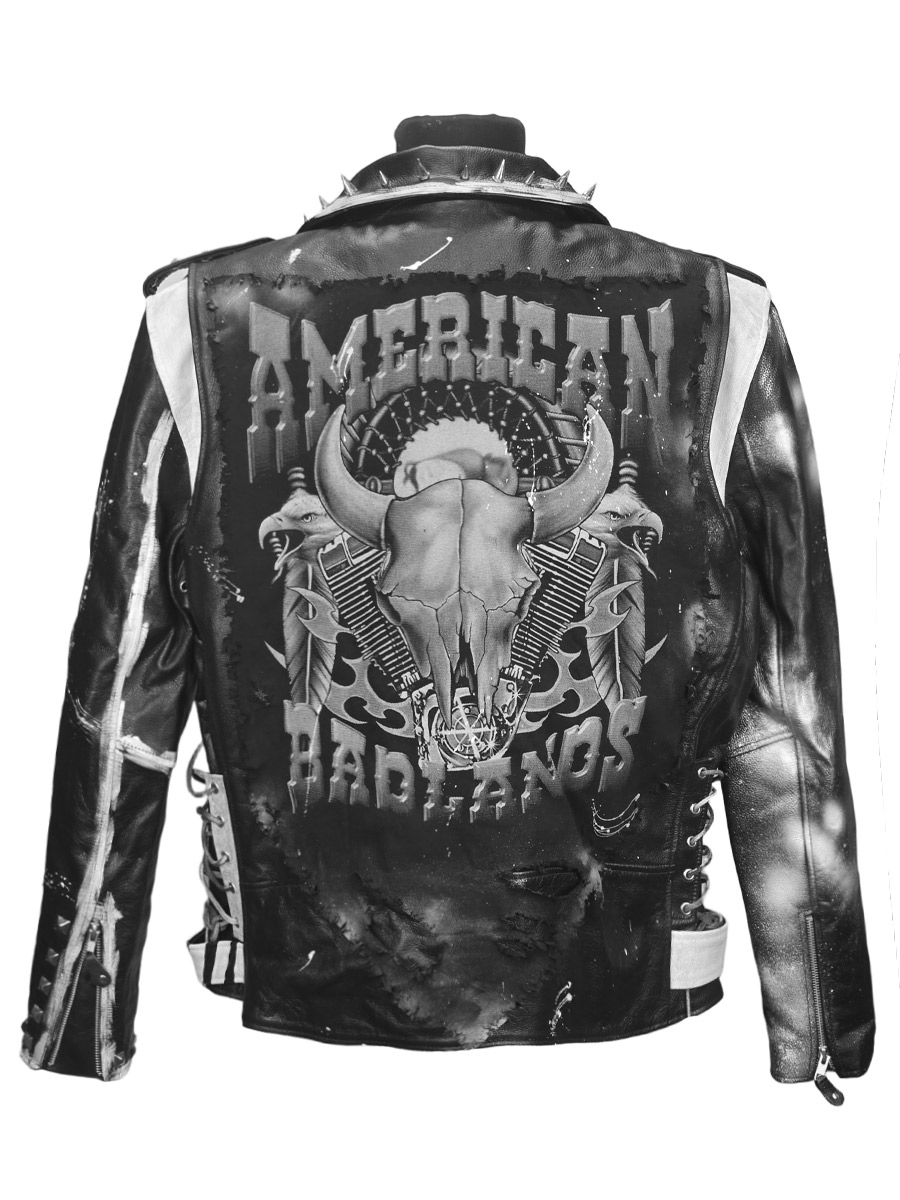Кастомная косуха кожаная American Badlanos - фото 2 - rockbunker.ru