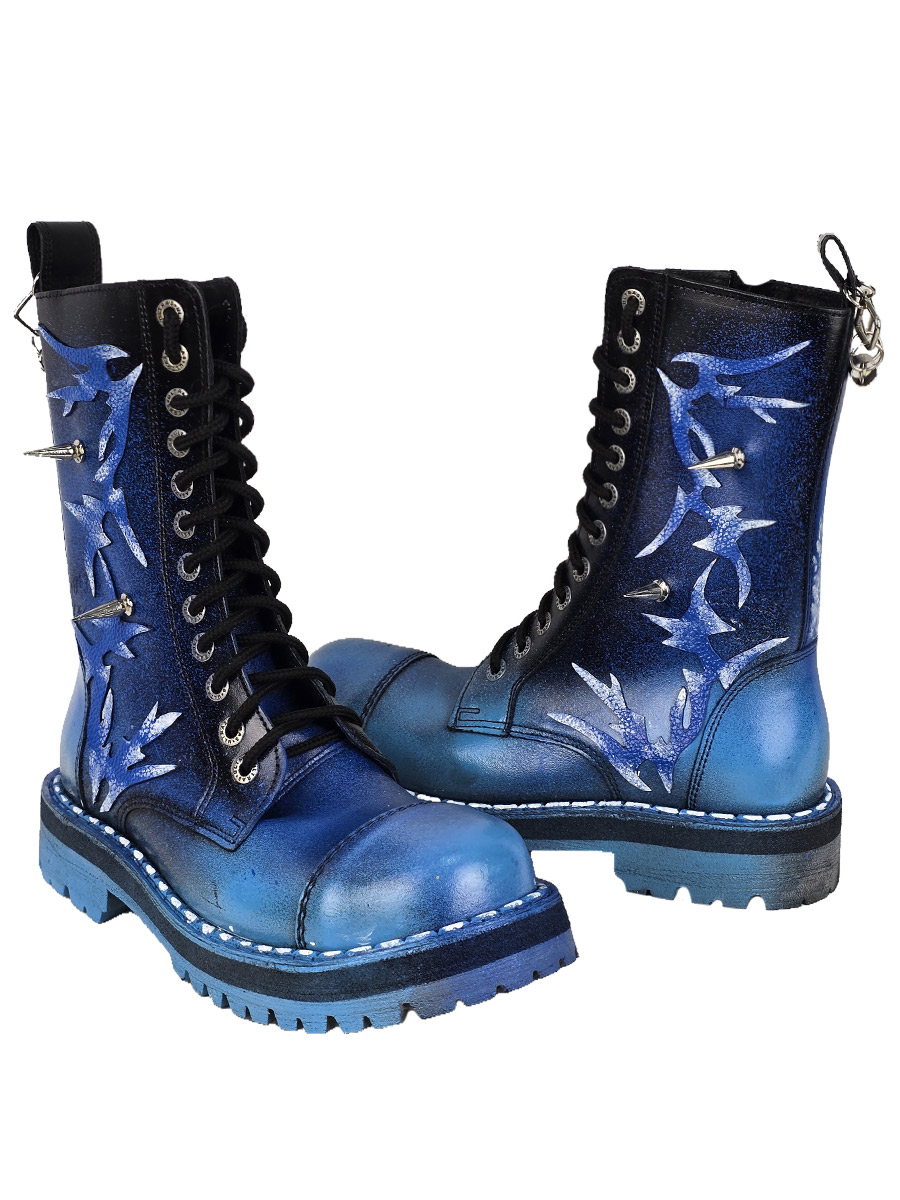 Ботинки кожаные кастомные Tribal - фото 4 - rockbunker.ru