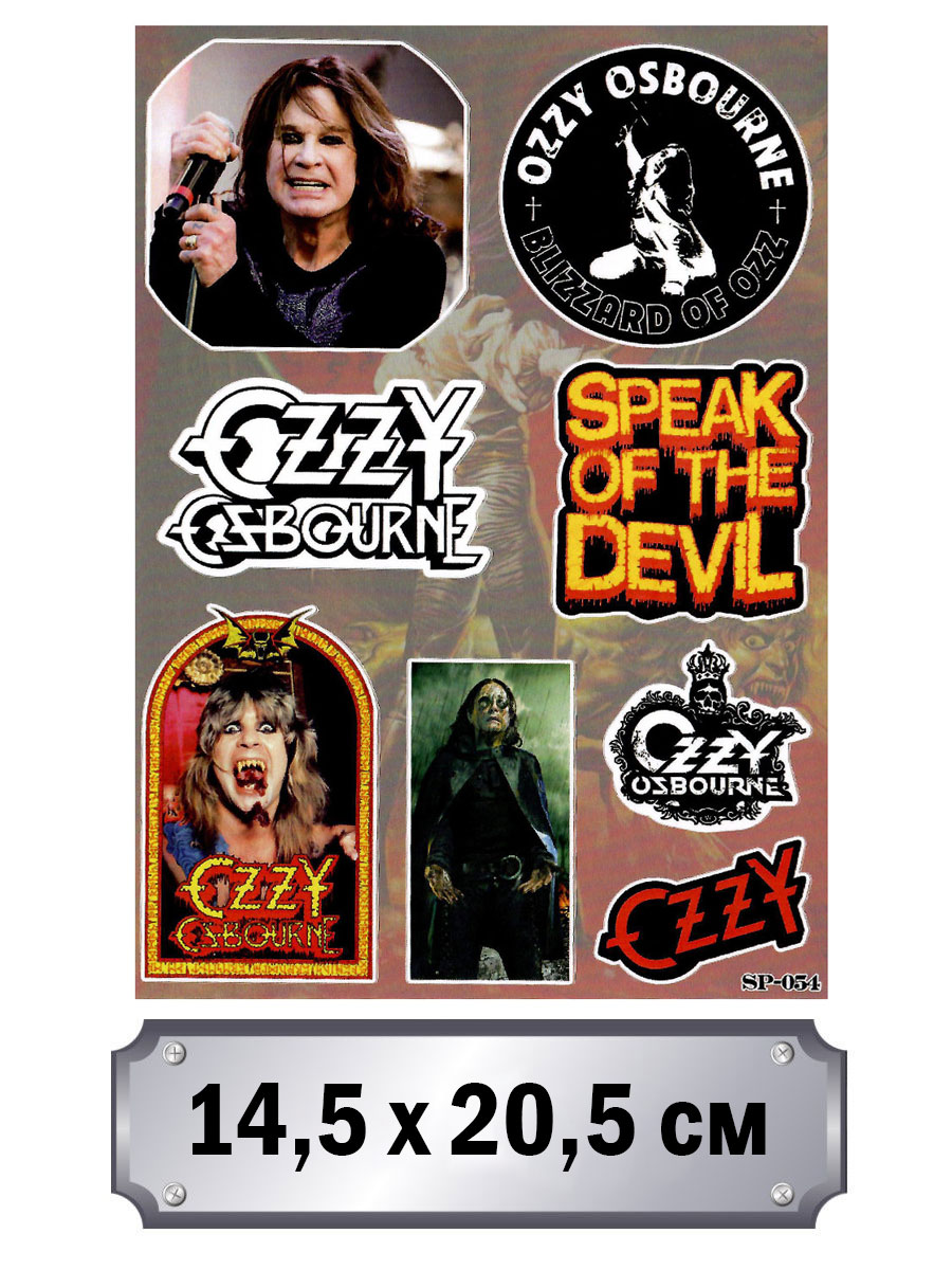 Набор стикеров Ozzy - фото 1 - rockbunker.ru