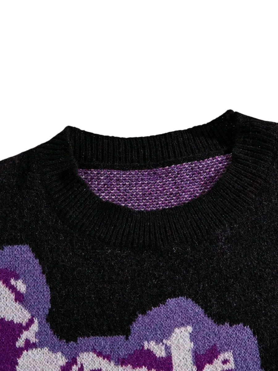 Джемпер Ребра Черный - фото 3 - rockbunker.ru