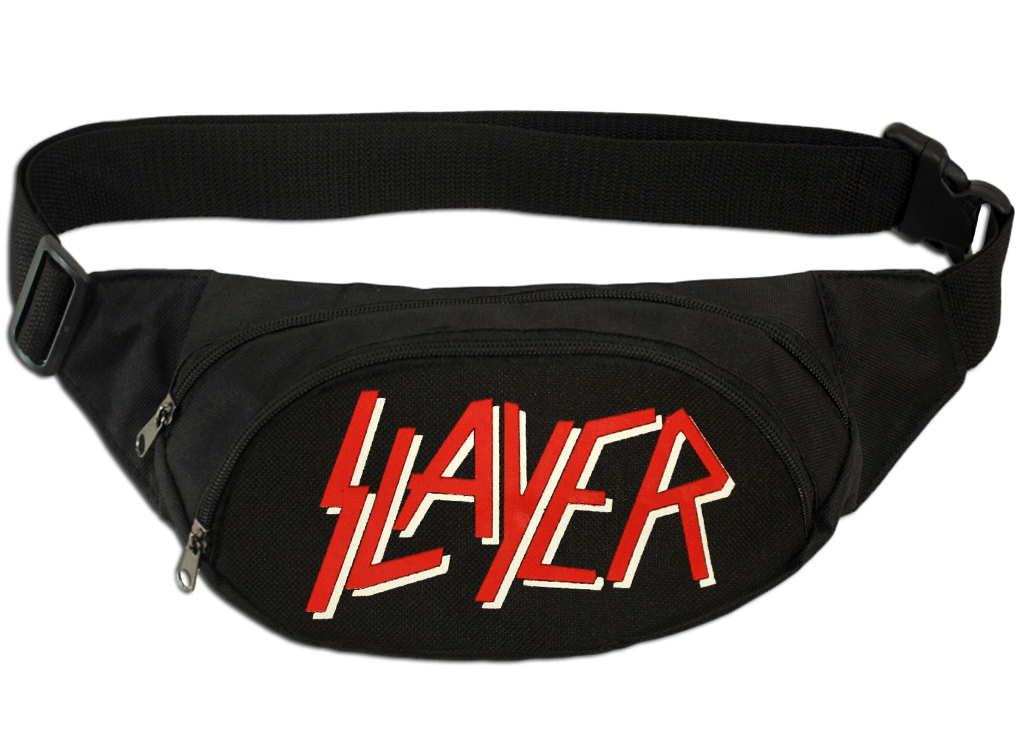 Сумка на пояс c принтом Slayer - фото 1 - rockbunker.ru