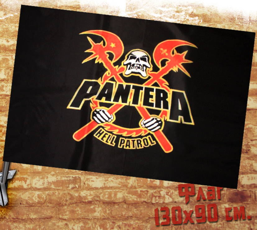 Флаг Pantera Hell Patrol - фото 1 - rockbunker.ru