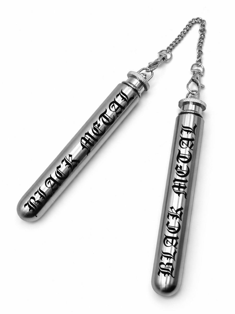 Фляги-нунчаки с гравировкой Black Metal - фото 1 - rockbunker.ru