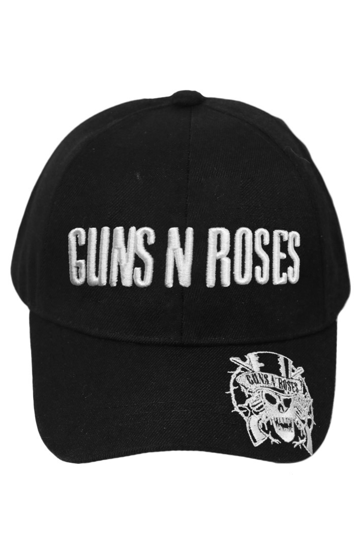 Бейсболка Guns N Roses с 3D вышивкой белая - фото 2 - rockbunker.ru
