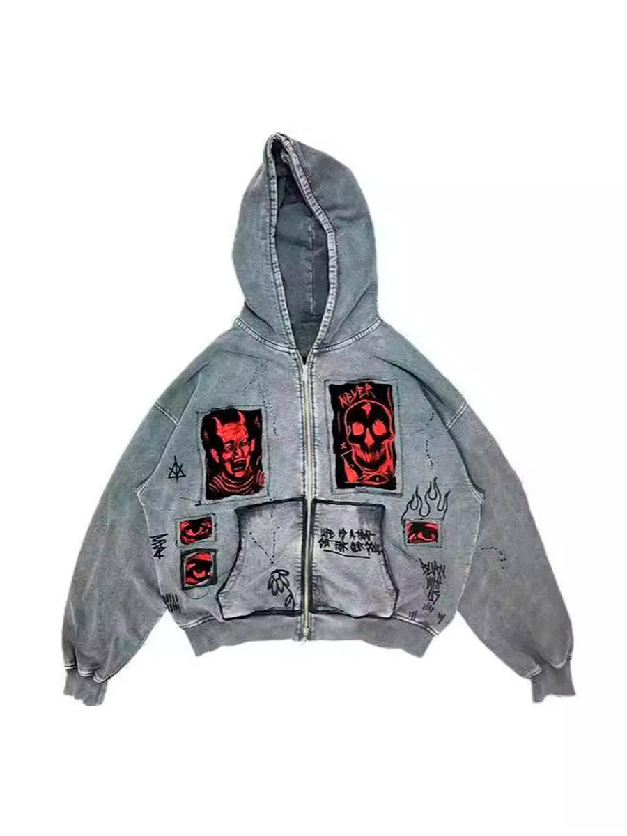 Худи на Молнии Never - фото 1 - rockbunker.ru