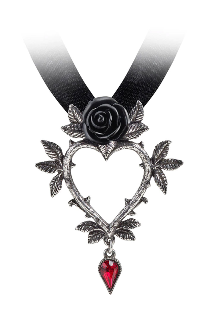 Кулон Alchemy Gothic P894 Rose Heart - фото 1 - rockbunker.ru