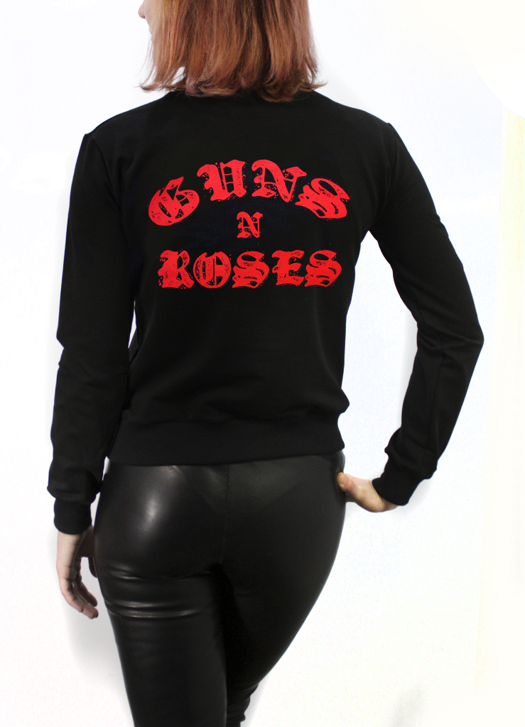 Свитшот RockMerch Guns n Roses черный - фото 2 - rockbunker.ru