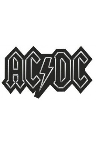 Наклейка-стикер AC DC чёрная - фото 1 - rockbunker.ru