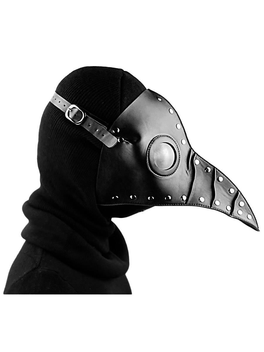 Маска Стимпанк Чумной Доктор Черная - фото 1 - rockbunker.ru