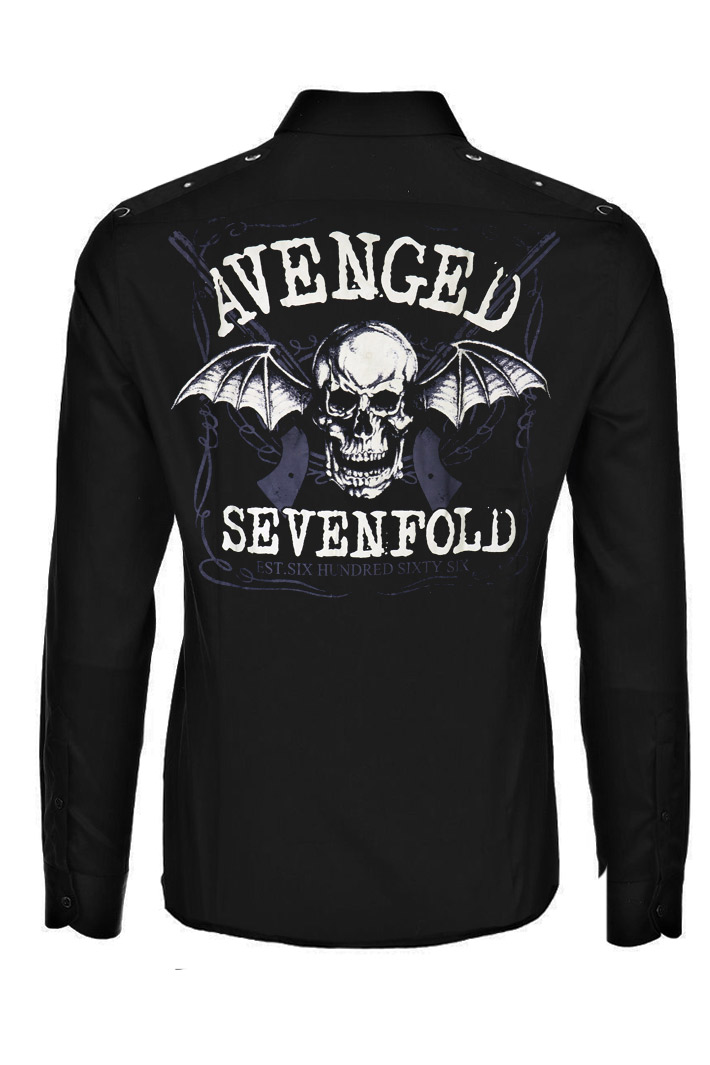 Рубашка Avenged Sevenfold с одной молнией - фото 2 - rockbunker.ru