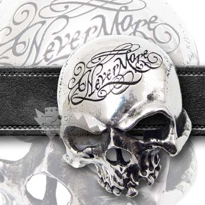 Пряжка Alchemy Gothic B93 Nevermore Skull - фото 1 - rockbunker.ru