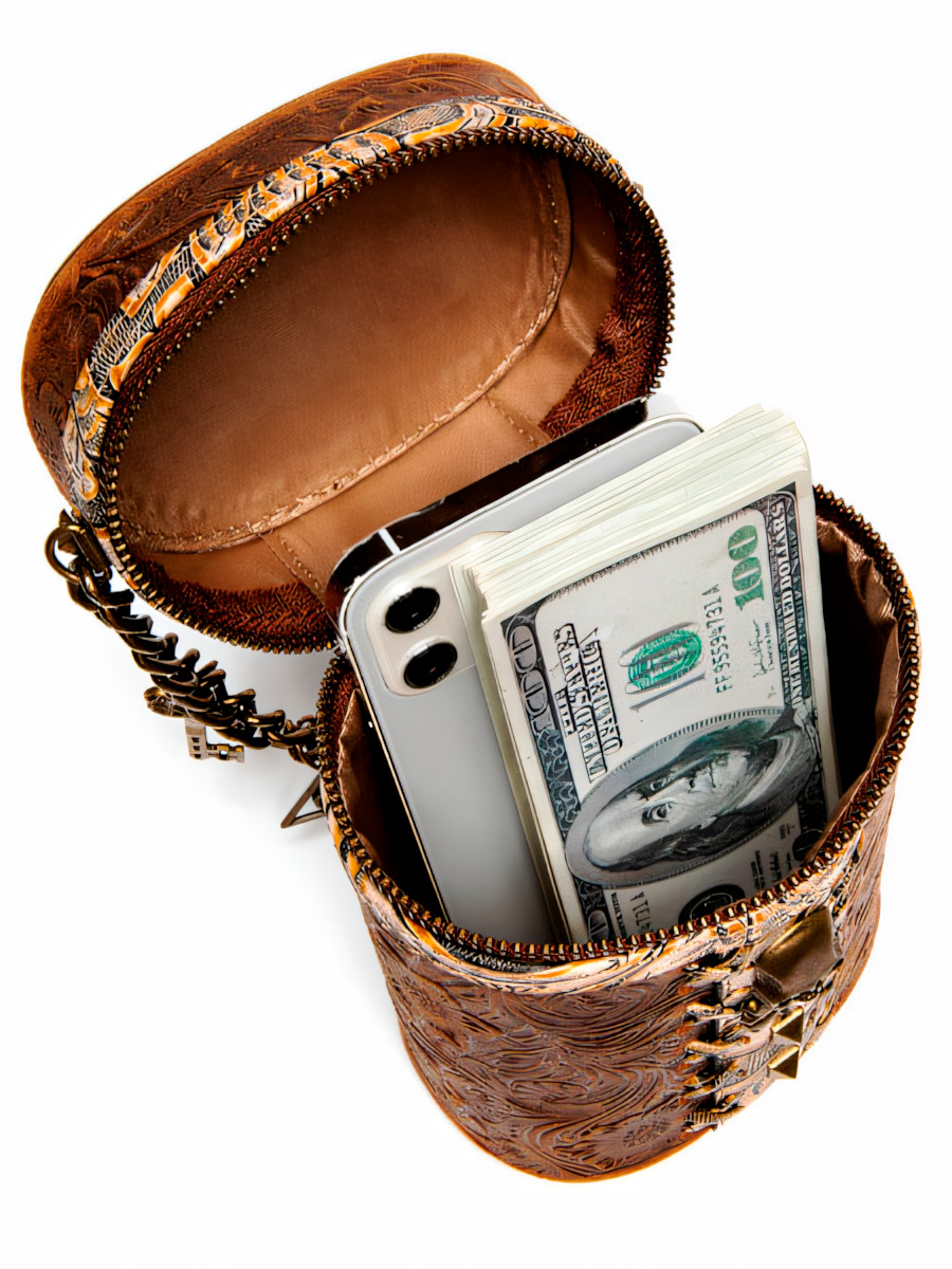 Сумка Стимпанк Цилиндр Винтажная  - фото 2 - rockbunker.ru