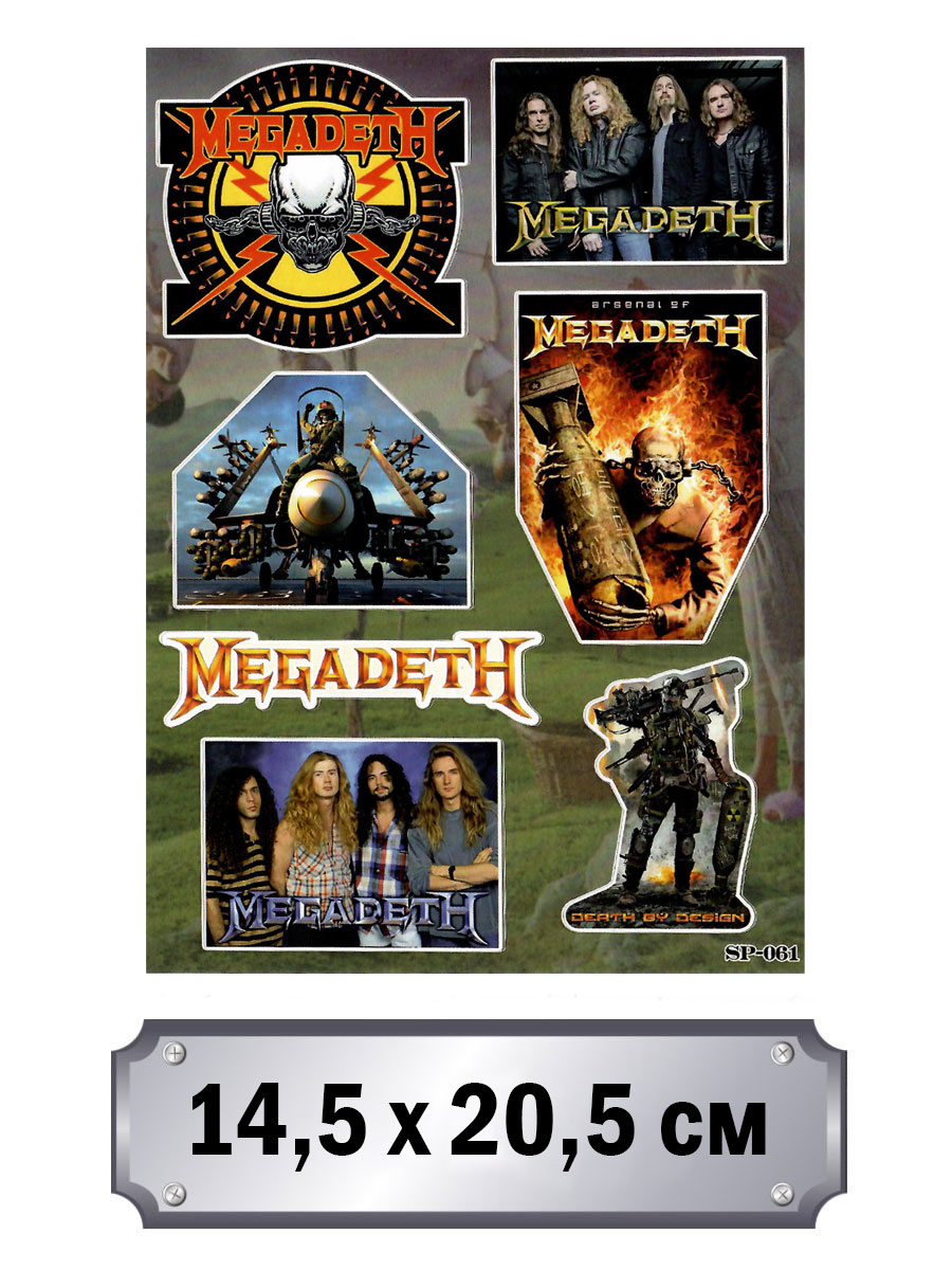 Набор стикеров Megadeth - фото 1 - rockbunker.ru