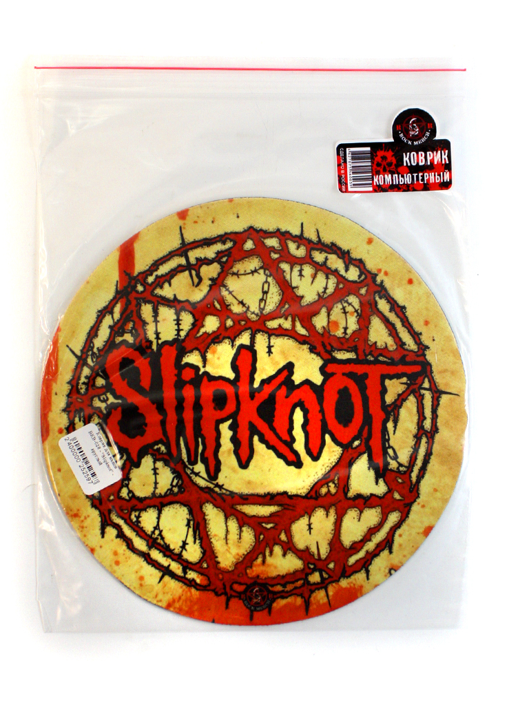 Коврик для мыши RockMerch Slipknot кровавая пентаграмма - фото 2 - rockbunker.ru