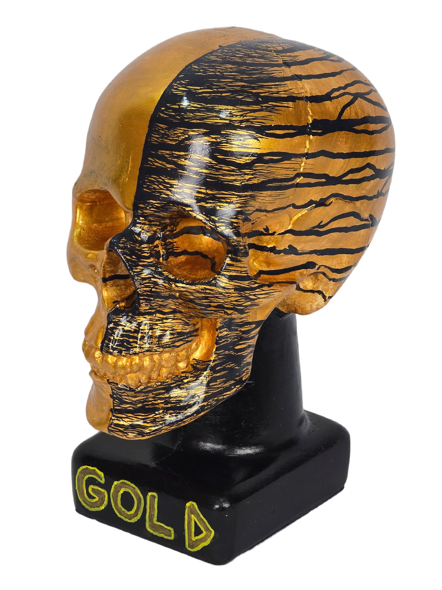 Череп Декоративный Gold - фото 2 - rockbunker.ru