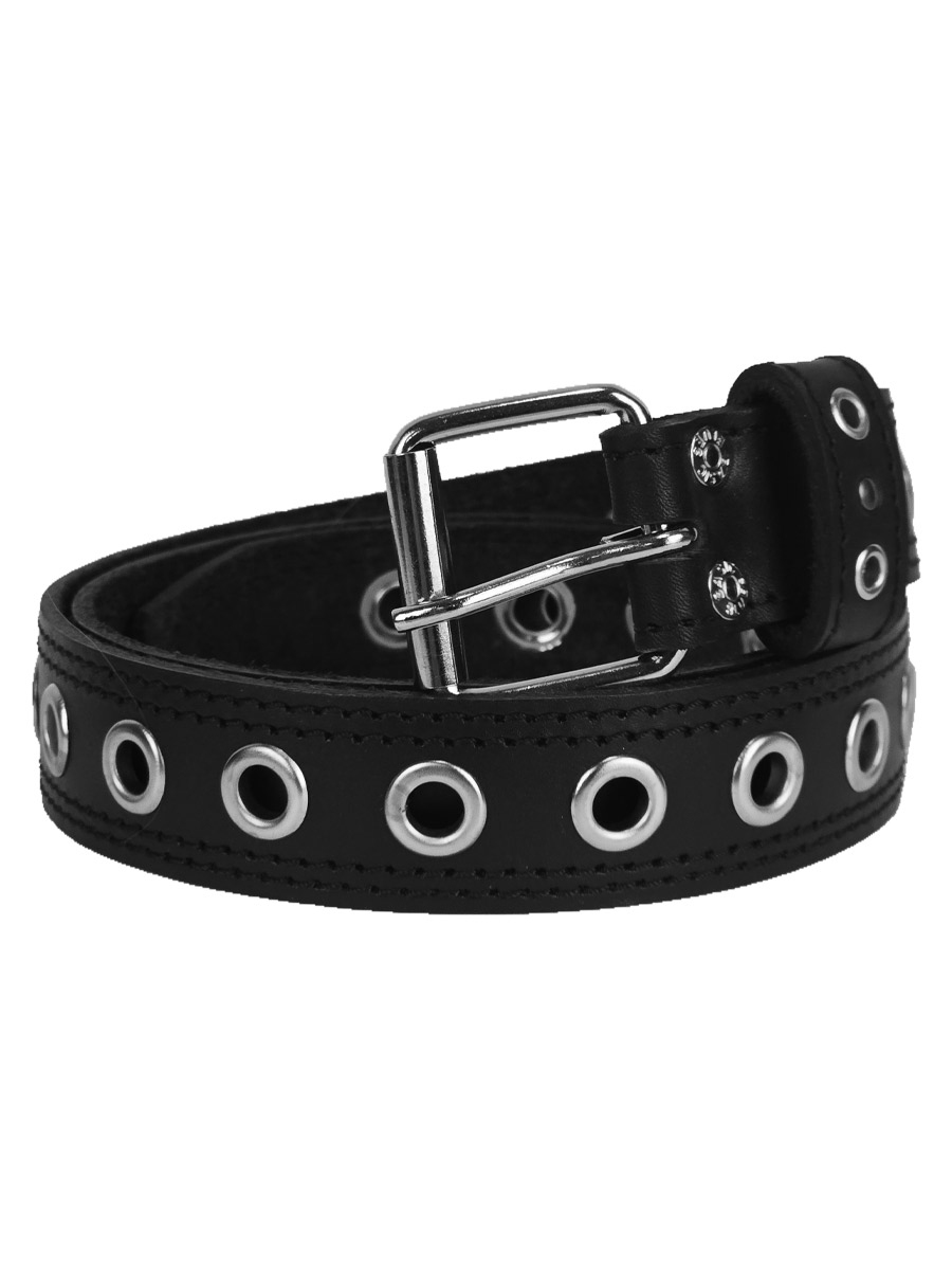 Ремнь кожаный  Один ряд люверсов - фото 1 - rockbunker.ru