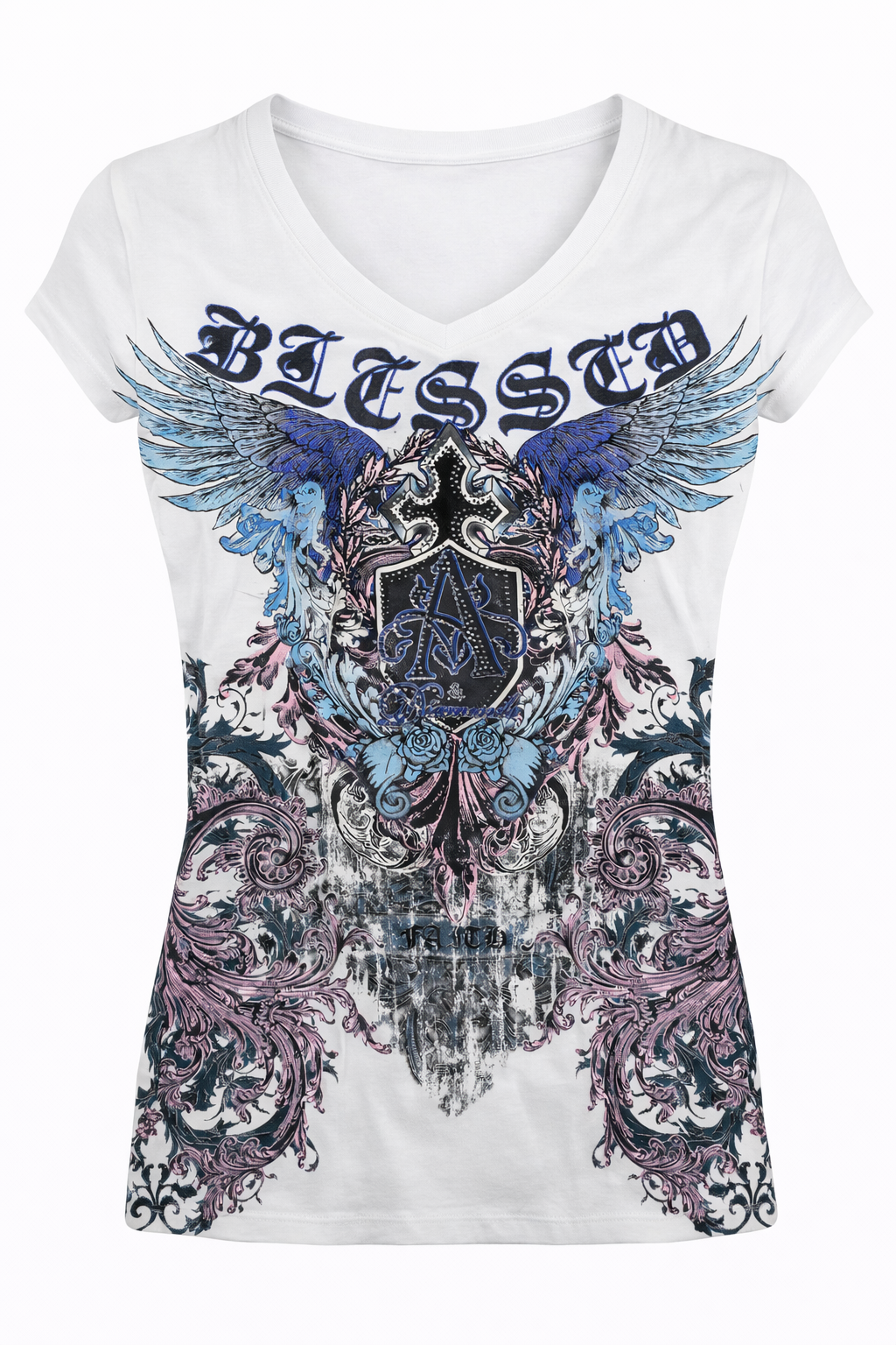Футболка женская Xzavier AD247W-SE  Blessed Angel - фото 1 - rockbunker.ru