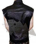 Рубашка Hacker 053 без рукавов атласная - фото 2 - rockbunker.ru