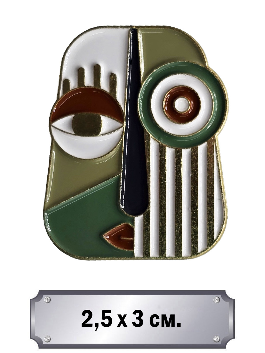 Значок Ethnc Mask Picasso - фото 1 - rockbunker.ru
