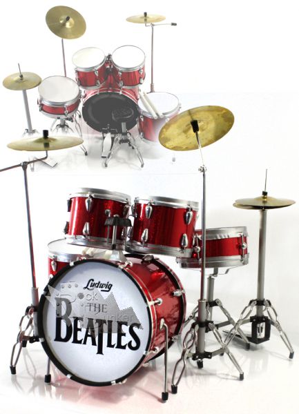 Копия барабанов The Beatles красные - фото 1 - rockbunker.ru