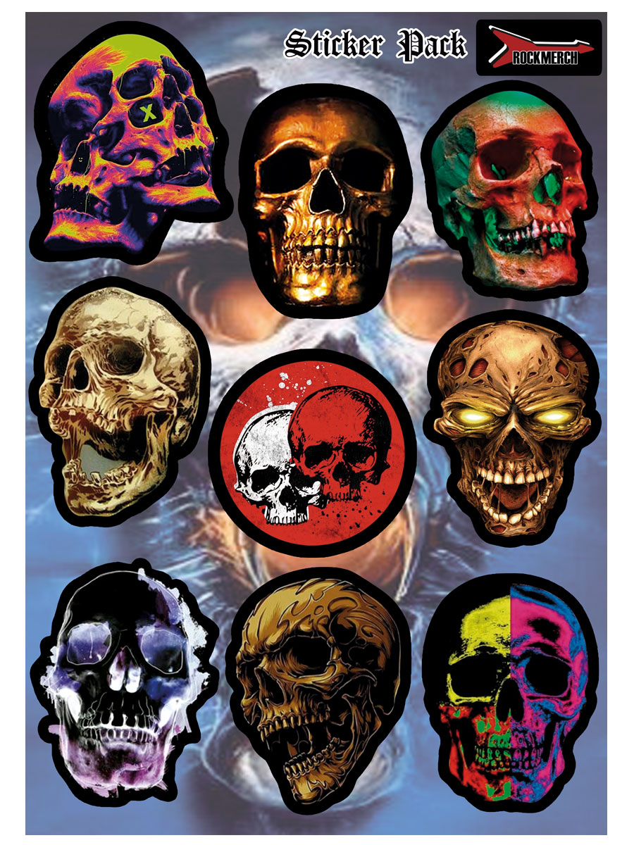 Стикерпак RockMerch Skull 2 - фото 1 - rockbunker.ru
