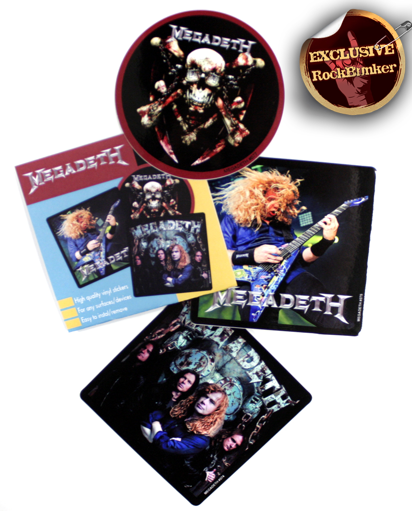 Набор стикеров RockMerch Megadeth - фото 1 - rockbunker.ru