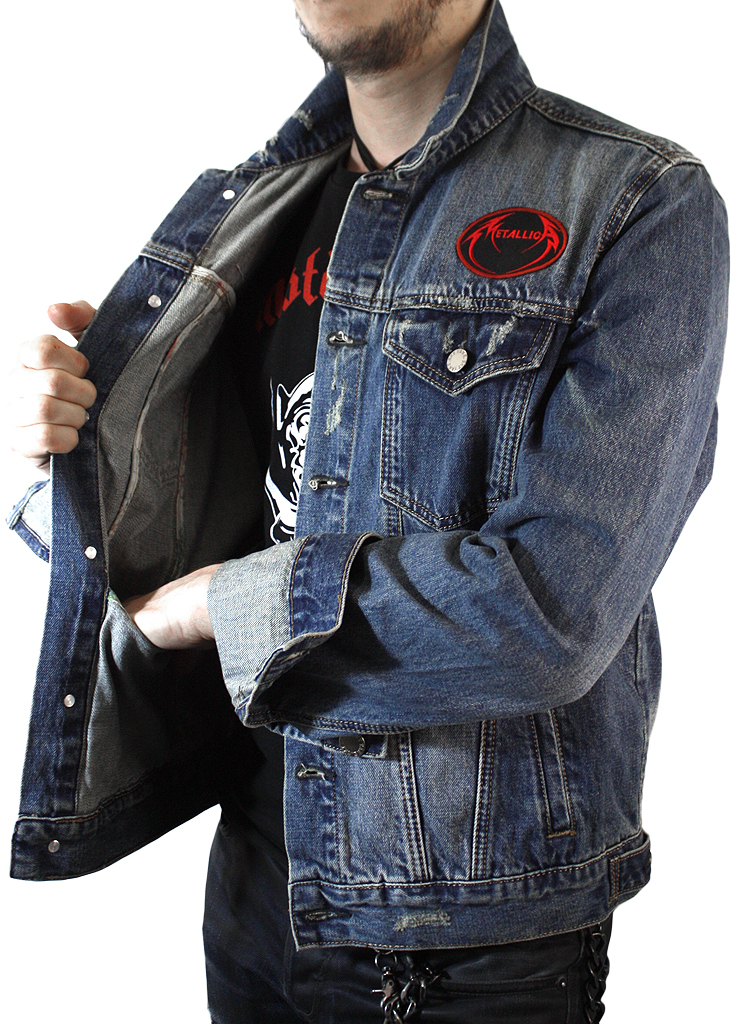 Куртка джинсовая с нашивками Metallica-Metallica-Possessed - фото 4 - rockbunker.ru