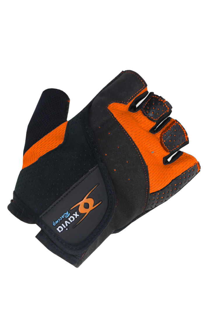 Мотоперчатки кожаные Xavia Racing оранжевые - фото 1 - rockbunker.ru