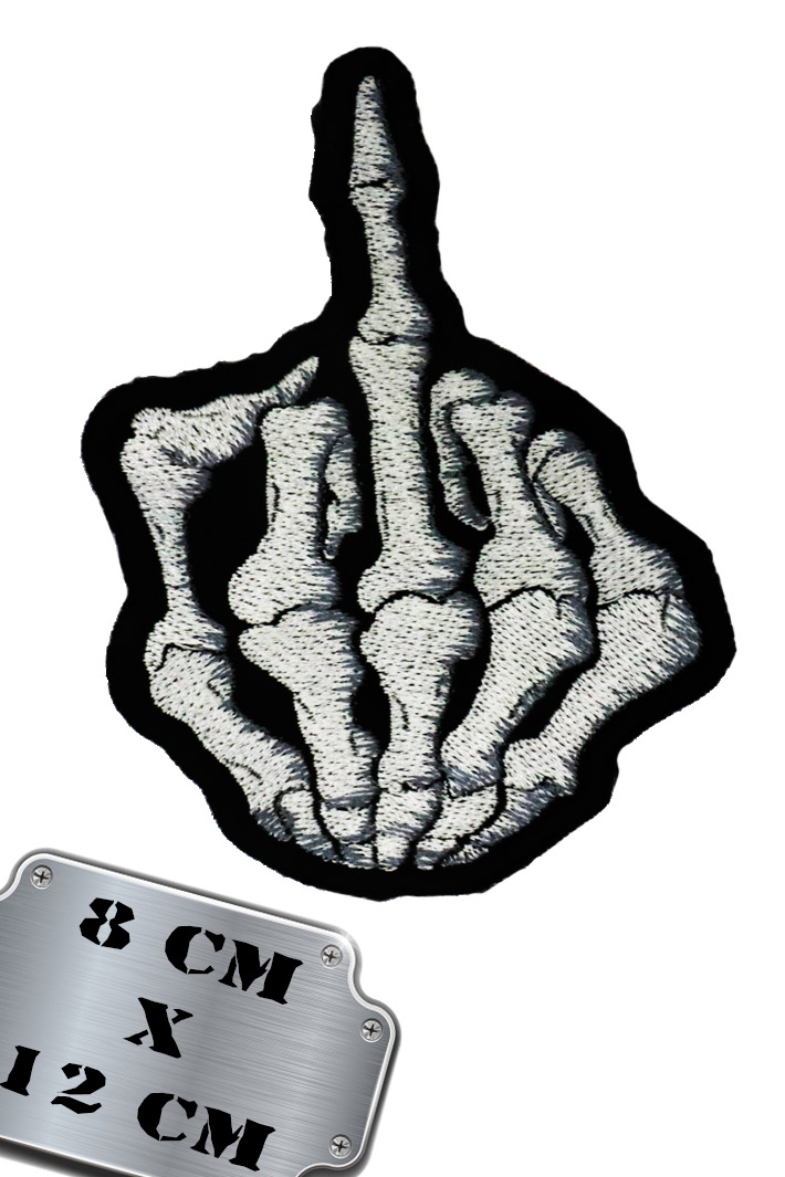 Нашивка Skeleton Middle Finger - фото 1 - rockbunker.ru