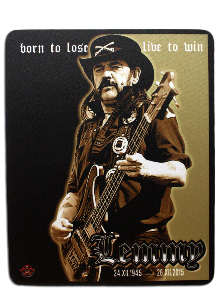 Коврик для мыши RockMerch Lemmy Born to lose Live to win - фото 1 - rockbunker.ru