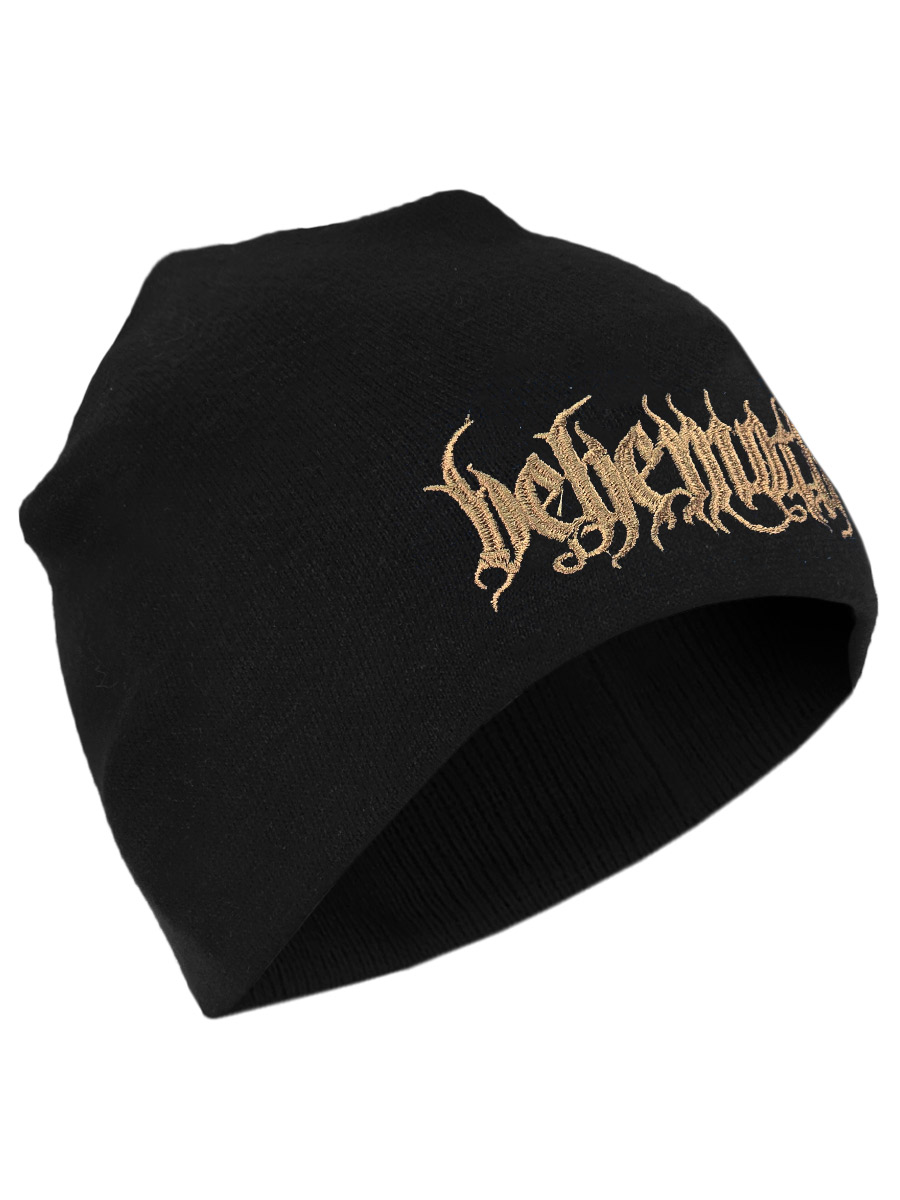 Шапка Behemoth коричневая вышивка - фото 1 - rockbunker.ru